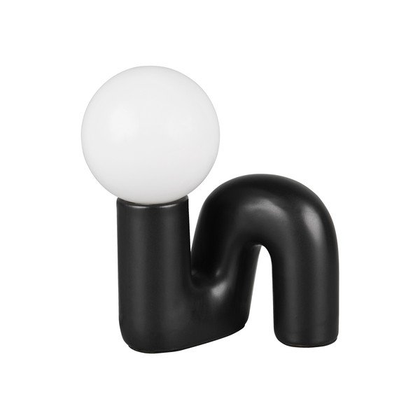 Juodos spalvos iš keramikos stalinis šviestuvas (aukštis 21,5 cm) Quinn – Reality