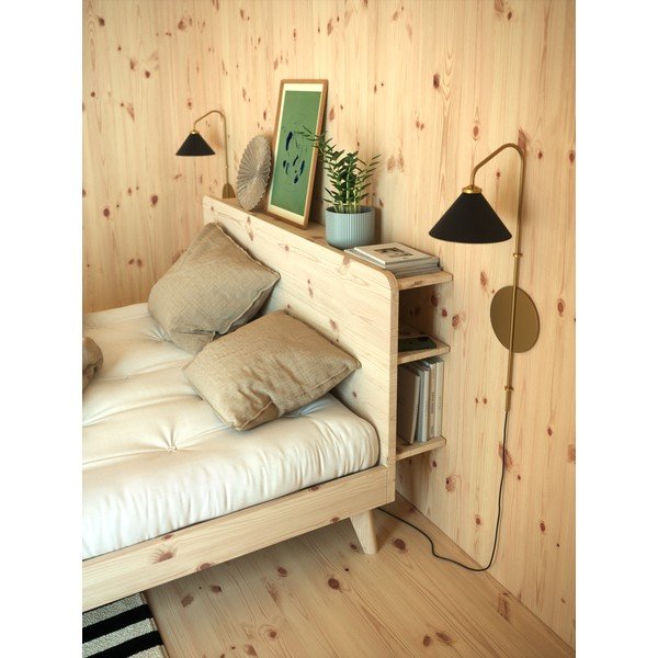 Rudos spalvos dvigulė lova su grotelėmis 180x200 cm Retreat - Karup Design-image-4