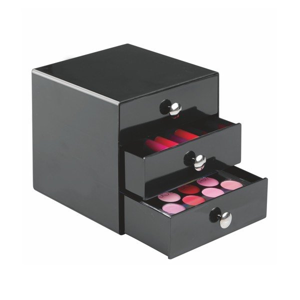 Juodas trijų stalčių dėklas iDesign Drawer-image-2