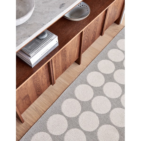 Smėlio spalvos/kreminės spalvos lauko kilimas 70x320 cm Hugo Linen Vanilla – Pappelina-image-3