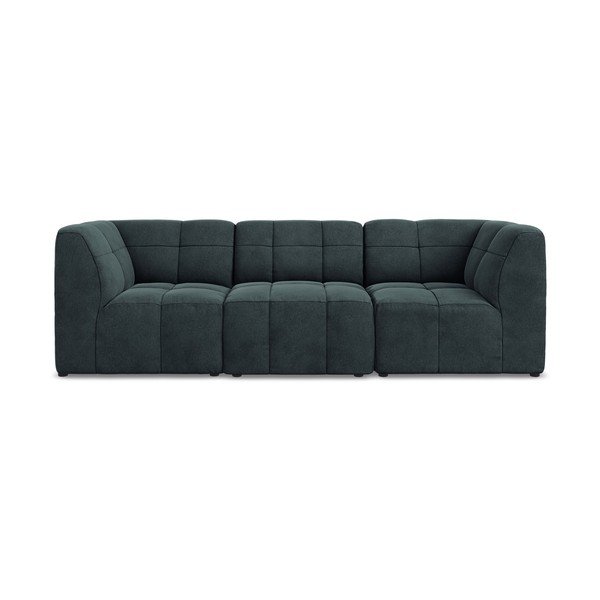 Mėlynos spalvos sofa iš velveto 255 cm Aloha – Makamii-image-2