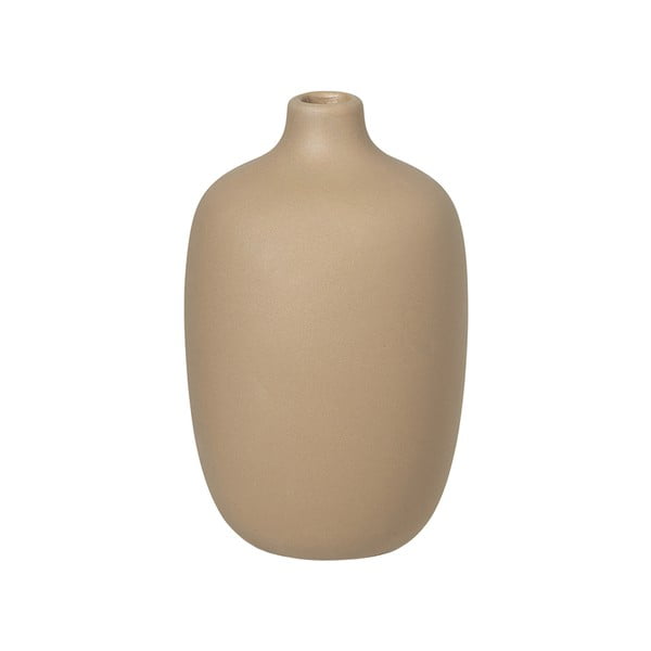 Smėlio spalvos keraminė vaza Blomus Nomad, aukštis 13 cm