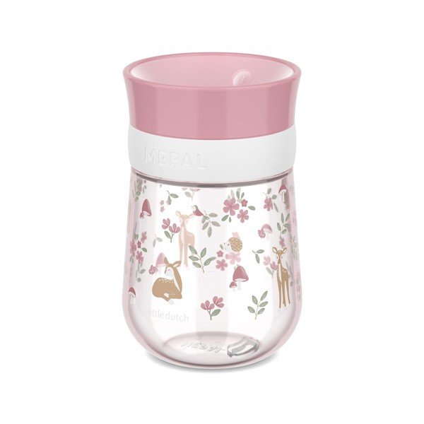 Šviesiai rožinės spalvos iš plastiko vaikiškas puodelis 300 ml Fairy Garden – Mepal