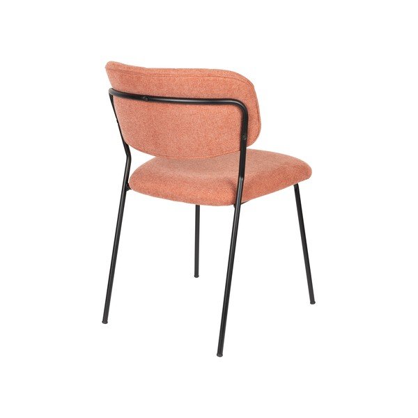 2 valgomojo kėdžių komplektas, lašišos spalvos Jolien - White Label-image-4