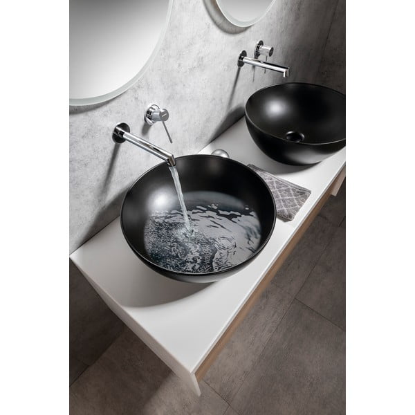 Kriauklei čiaupas blizgios sidabrinės spalvos po priedanga (su 1 lizdu) Solaris – Sapho-image-1