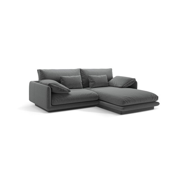 Kampinė sofa tamsiai pilkos spalvos (su dešiniuoju kampu) Torino – Micadoni Home-image-2