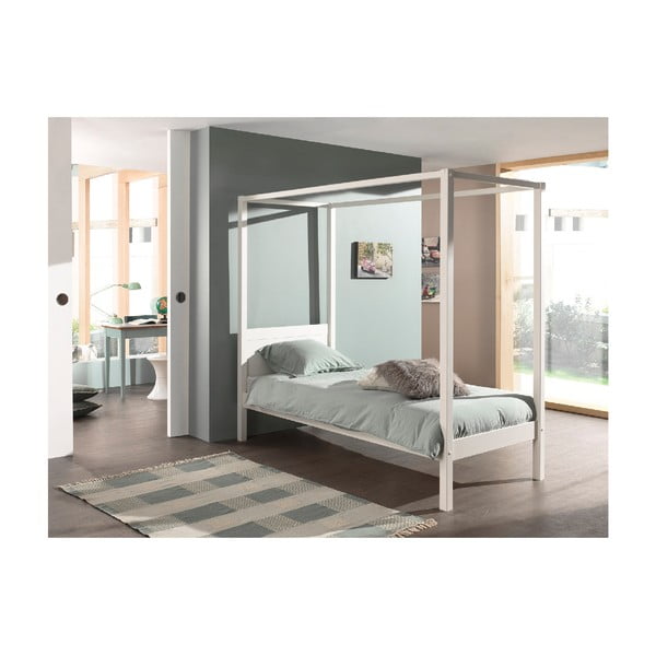 Vaikiška lova baltos spalvos 90x200 cm PINO CANOPY – Vipack-image-2