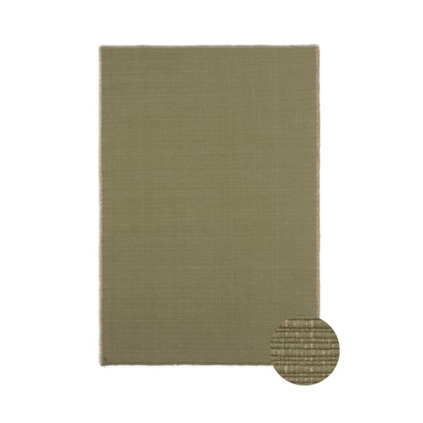 Rankų darbo khaki spalvos iš medvilnės kilimas 200x300 cm Handloom – Lorena Canals
