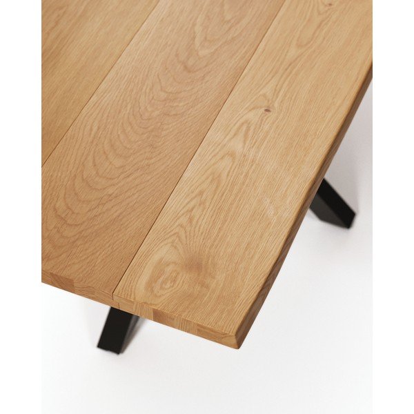 Valgomojo stalas su ąžuolo dekoro stalviršiu 90x160 cm Argo – Kave Home-image-4