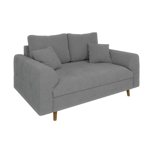 Pilkos spalvos iš boucle sofa 150 cm Ariella – Ropez