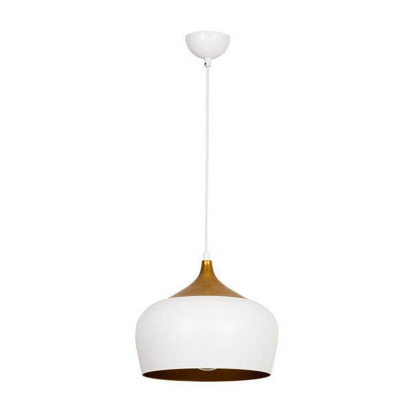 Baltas lubinis šviestuvas su aukso spalvos detalėmis Homemania Decor Ythan-image-1
