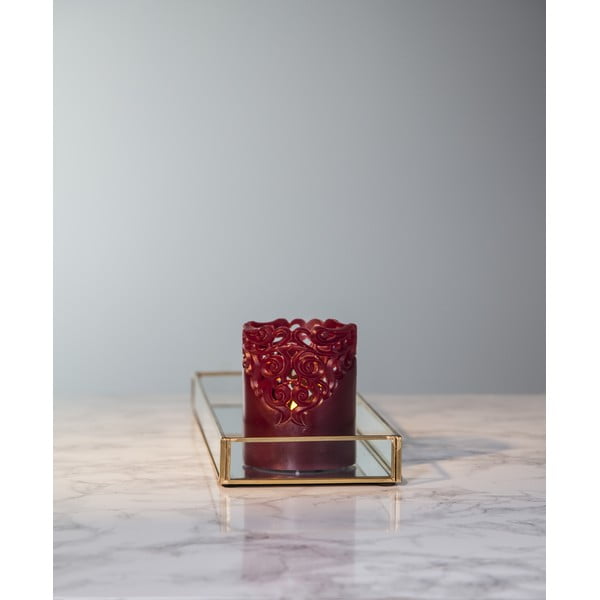 Raudona vaškinė LED žvakė Star Trading Clary, aukštis 10 cm-image-4