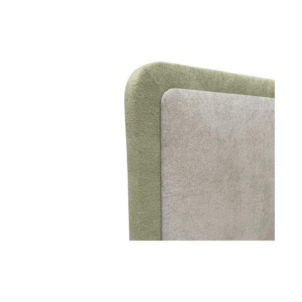 Smėlio spalvos iš audinio dvigulė lova su sandėliavimo vieta su lovos grotelėmis 180x200 cm Mara – Bobochic Paris-image-4