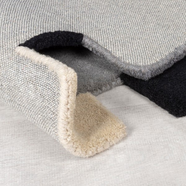 Iš vilnos kilimas pilkos spalvos 60x230 cm Collage – Flair Rugs-image-2