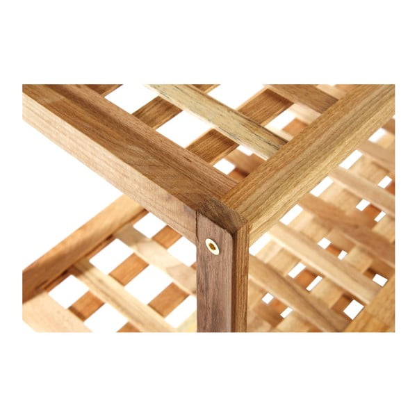 Iš riešutmedžio masyvo spintelė batams natūralios spalvos – Premier Housewares-image-3