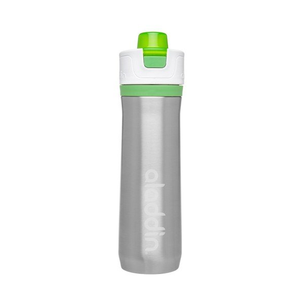Sportinis vakuuminis vandens buteliukas su žaliomis detalėmis "Aladdin", 600 ml