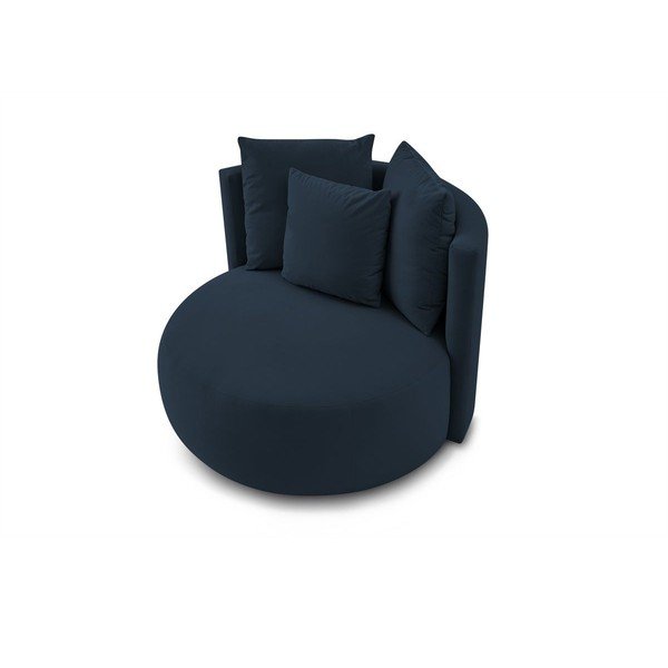 Tamsiai mėlynos spalvos krėslas iš velveto Cesar – Bobochic Paris-image-4