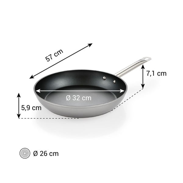 Iš aliuminio keptuvė su nelimpančia danga ø 32 cm GrandChef+ – Tescoma-image-1
