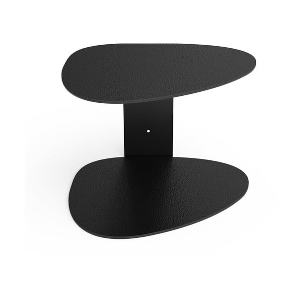 Juodos spalvos iš plieno sieninė lentyna 29 cm Curve Bull – LIND DNA