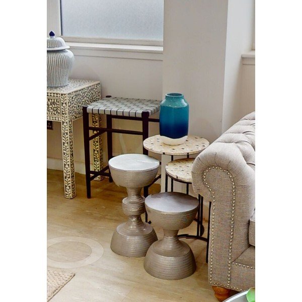 Apvalios formos šoniniai stalai 2 vnt. ø 38 cm Halle – Premier Housewares-image-3