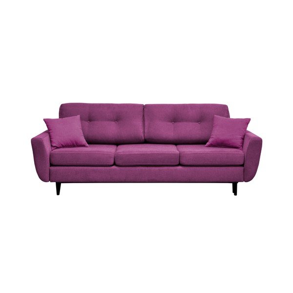 Violetinė trijų vietų sofa-lova su juodomis kojomis Mazzini Sofas Jasmin-image-2