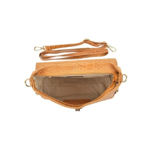 Konjako rudos spalvos odinė rankinė Roberta M Tasima Cognac-image-1
