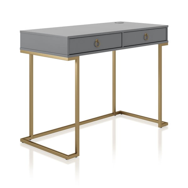 Pilkas darbo stalas CosmoLiving by Cosmopolitan Camila-image-1