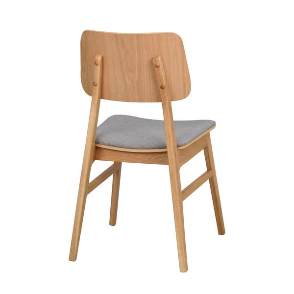 Šviesiai ruda valgomojo kėdė su šviesiai pilka sėdyne Rowico Nagano-image-4