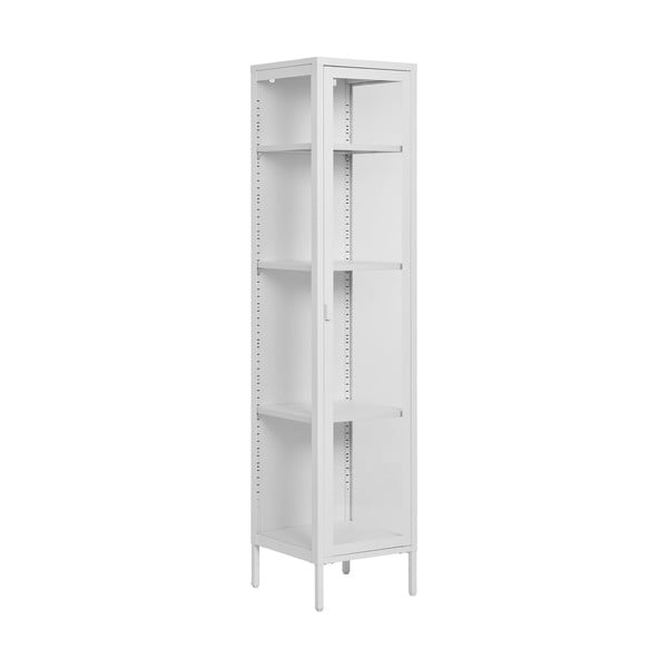 Iš metalo vitrina baltos spalvos 40x180 cm Brisbane – House Nordic-image-2