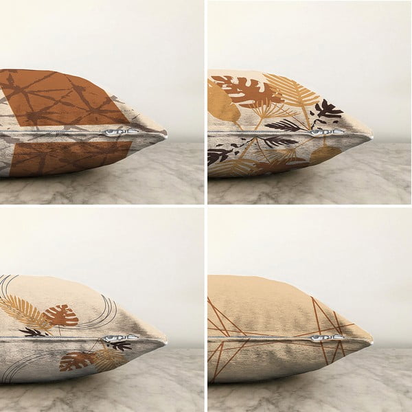 4 pagalvėlių užvalkalų rinkinys Minimalist Cushion Covers Neutral, 55 x 55 cm-image-1
