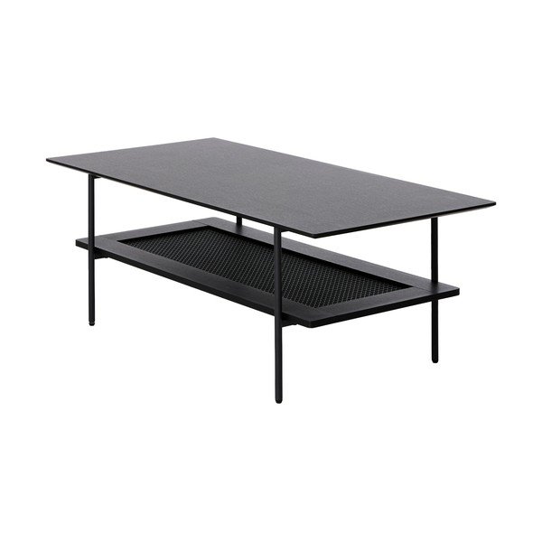 Juodos spalvos kavos staliukas 55x110 cm Pensacola – Unique Furniture