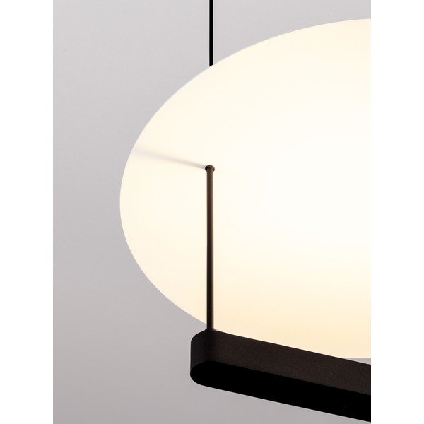 Baltos spalvos/matinės juodos spalvos iš aliuminio kabantis šviestuvas LED su pritemdymo funkcija ø 40 cm Diona – Nova Luce-image-2