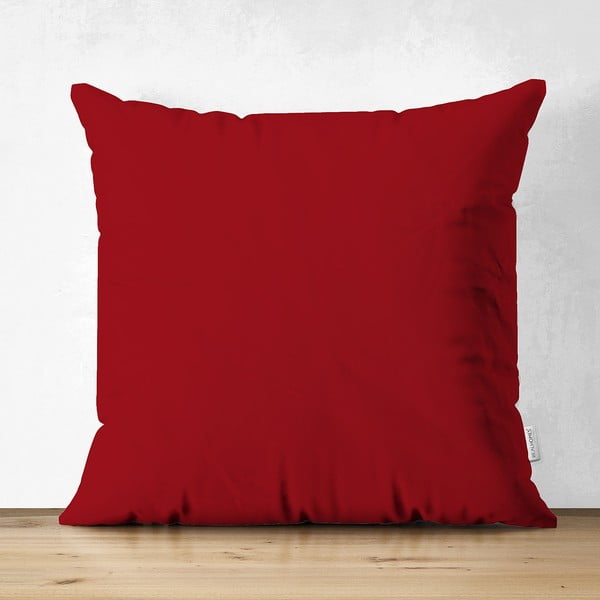 Raudoni minimalistiniai pagalvių užvalkalai, 45 x 45 cm