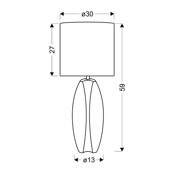 Stalinis šviestuvas baltos spalvos/žalios spalvos (aukštis 59 cm) su tekstiliniu gaubtu Palma – Candellux Lighting-image-2