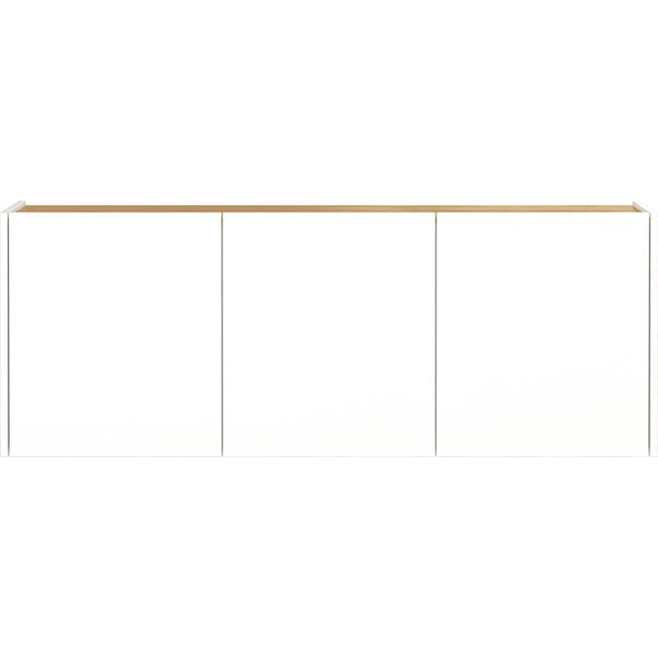 Baltos spalvos pakabinama spintelė iš ąžuolo 138x52x25 cm Libbiano – Germania-image-2