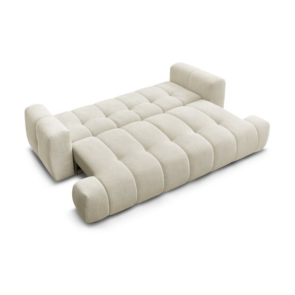 Smėlio spalvos sulankstoma/su sandėliavimo vieta sofa 251 cm Fuji – Bobochic Paris-image-4