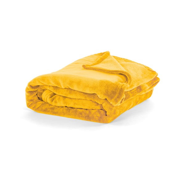 Geltonas mikropliušo užvalkalas viengulėlei lovai 150x200 cm Cosy - Tiseco Home Studio