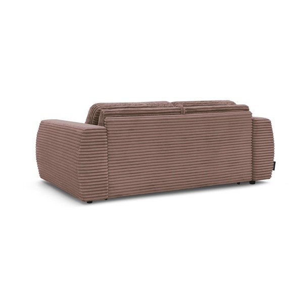 Rožinės spalvos sofa miegojimui/sulankstoma iš kordinio velveto 240 cm Hugo – Bobochic Paris-image-4