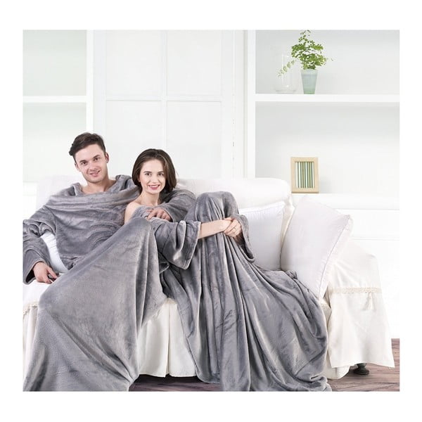 Pilkas mikropluošto apklotas DecoKing Lazy, 200 x 170 cm-image-3