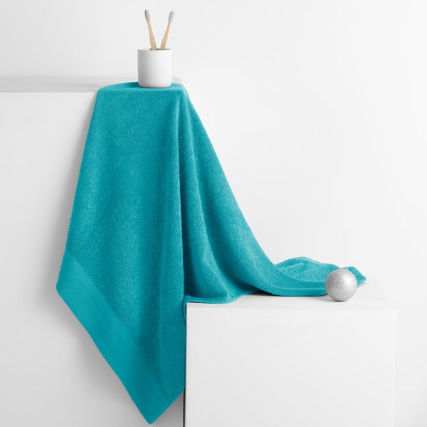 Turkio spalvos iš frote audinio iš medvilnės vonios rankšluostis 70x140 cm Amari – Restilo-image-1