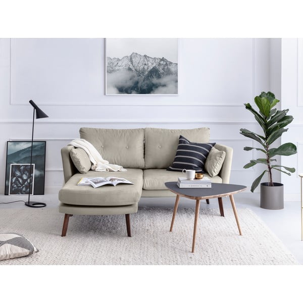 Šviesiai smėlio spalvos trijų vietų sofa "Mazzini Sofas Elena", su kairiuoju kampu-image-1