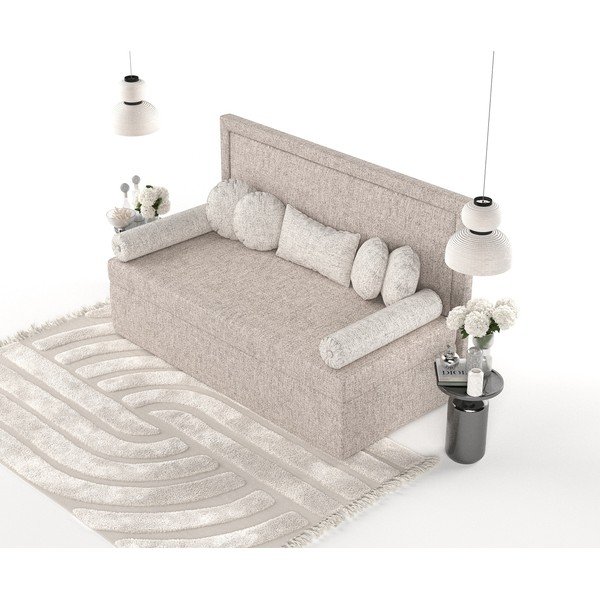 Viengulė lova šviesiai rudos spalvos audiniu dengta 80x200 cm Scala – Maison de Rêve-image-3