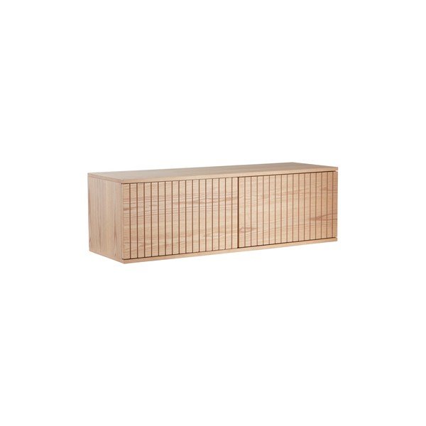 Natūralios spalvos TV spintelė iš uosio 120x38x40 cm Sandviken – Jotex