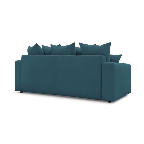 Mėlyna velvetinė sofa-lova Bobochic Paris Envy-image-4