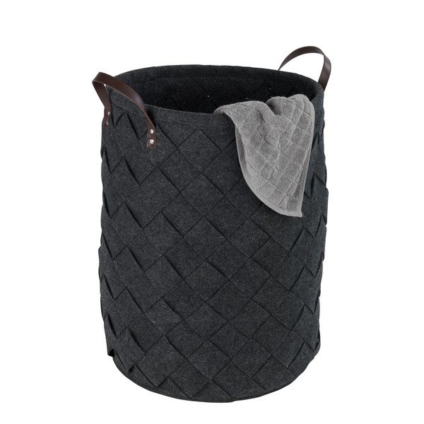 Wenko Trovo juodas skalbinių krepšys, 75 l talpos-image-2