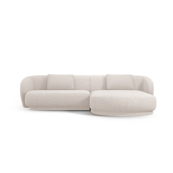 Kampinė sofa smėlio spalvos Camden – Cosmopolitan Design