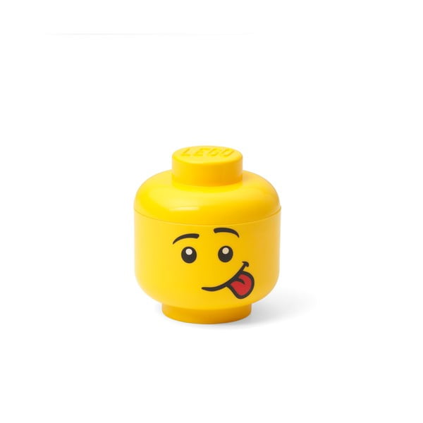 Geltonos spalvos daiktų laikymo dėžutė LEGO® Silly, 10,5 x 10,6 x 12 cm