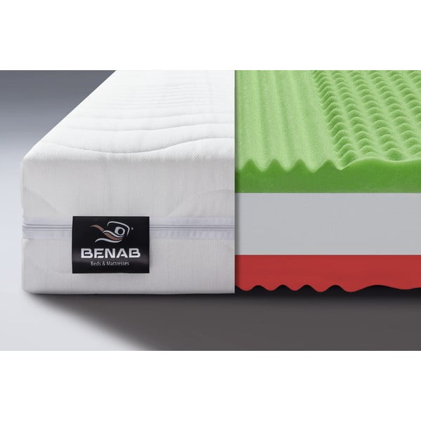 Kietas/vidutinio kietumo putų apverčiamas čiužinys 120x200 cm Pure Support – BENAB-image-1