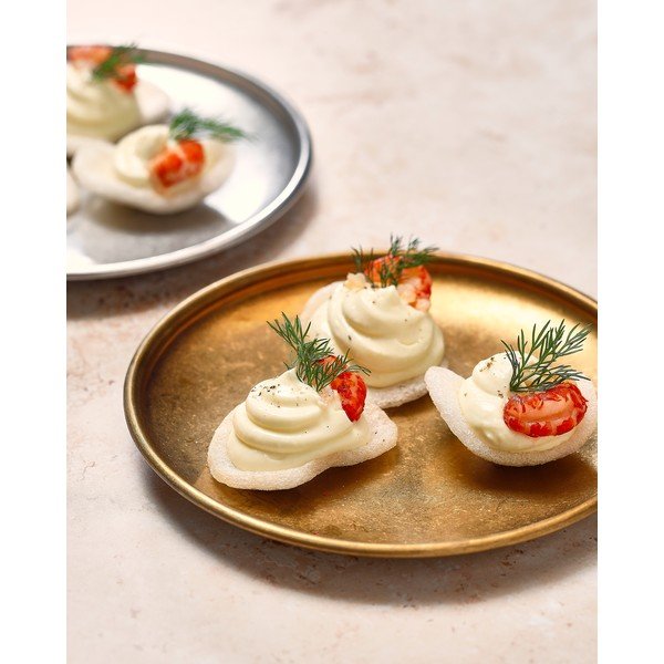 Sidabrinės spalvos desertinė iš metalo lėkštė ø 17 cm Serve – BonBistro-image-1