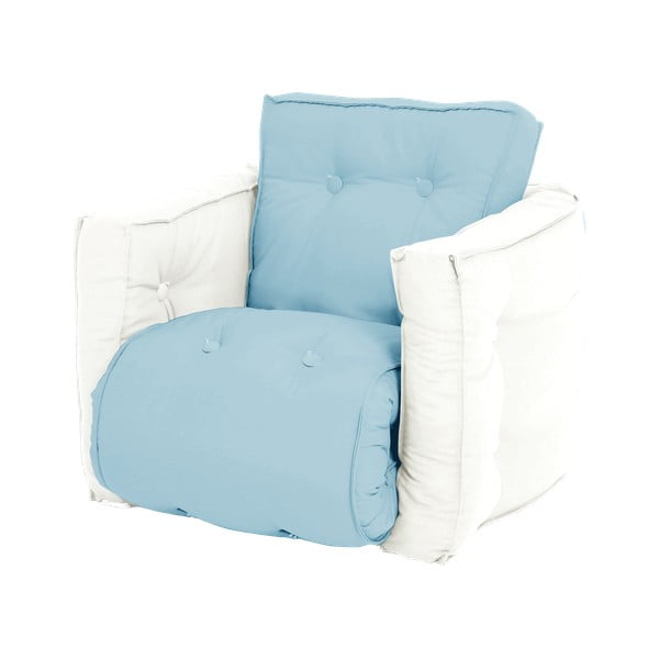"Karup Design Mini Dice Blue/Creamy" sulankstomas fotelis vaikams